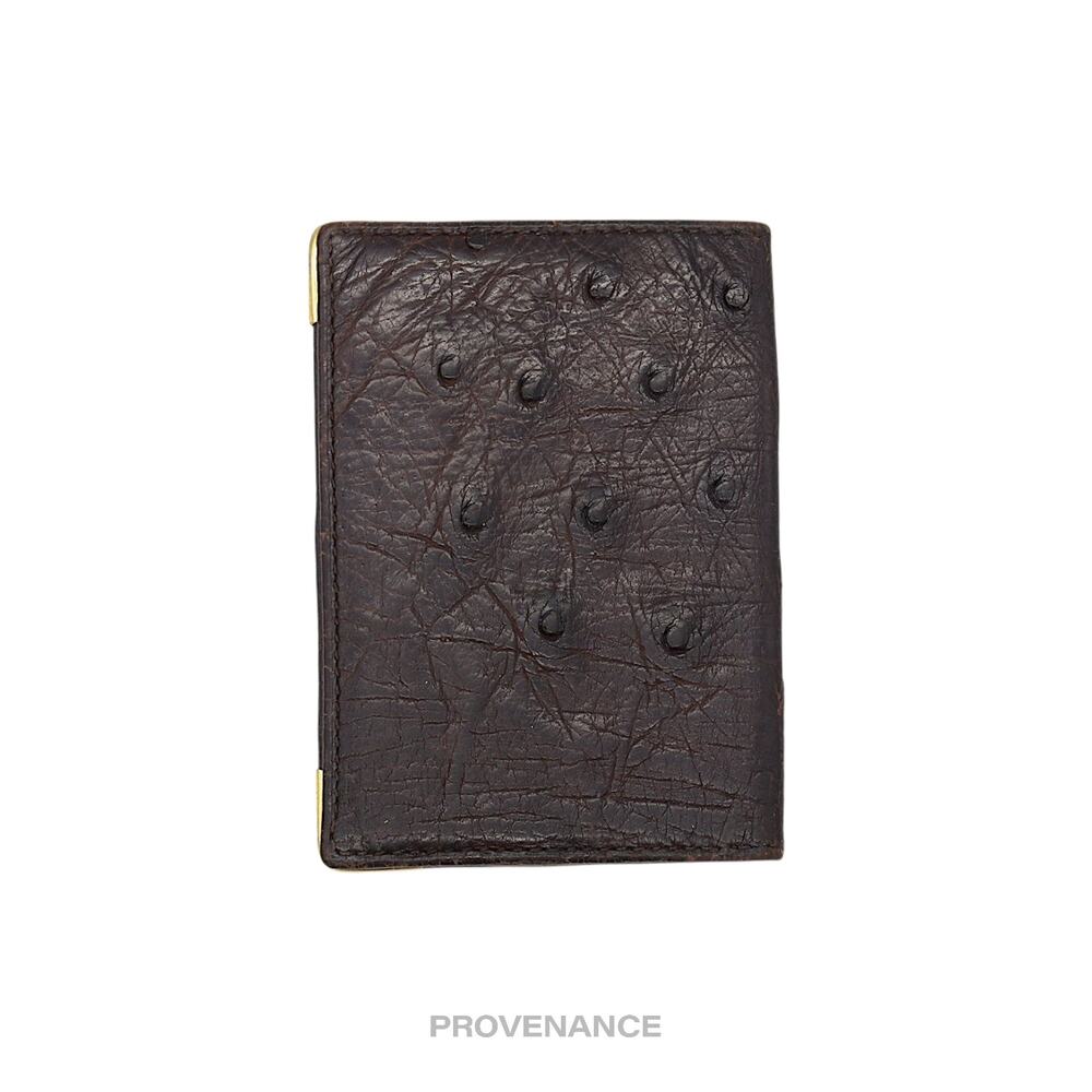 🔴 Gucci Pocket Organizer Wallet - Chocolate Ostrich Leather - Picture 2 of 8